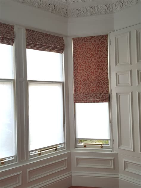 roman blinds  bay window  mayfield edinburgh ines interiors    home