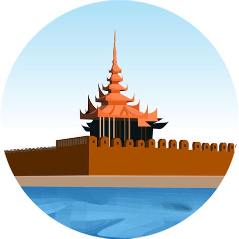 mandalay palace burmese graphic  vector graphic  pixabay