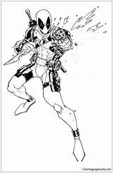 Deadpool Taskmaster Dessine Dessins Colorier Brillant Imprimé sketch template