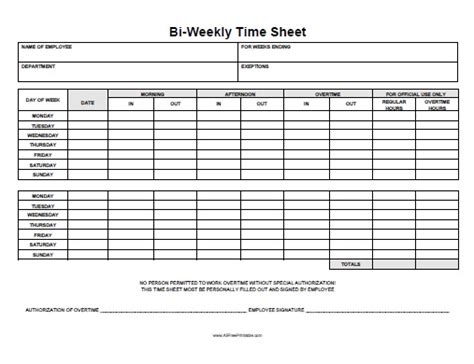 printable biweekly time sheets template business psd excel