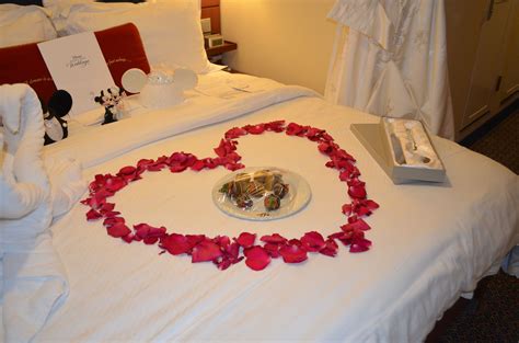 bed  decorated    night   wedding hotel room