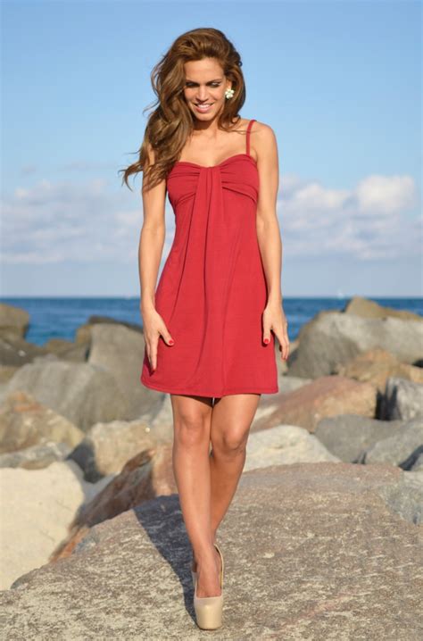 Red Sexy Spaghetti Strap Casual Summer Beach Mini Dress Small Ebay