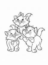Coloring Cat Marie Pages Disney Recommended sketch template