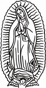 Guadalupe Lady Coloring Printable Coloringhome Via sketch template