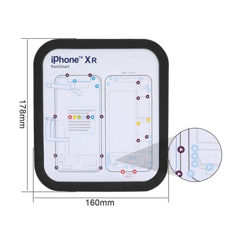 Magnetic Screw Chart Mat Repair Guide Pad For Iphone X Xs Max Xr 8 Plus