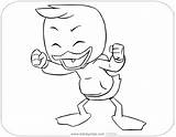 Coloring Pages Ducktales Louie Disneyclips Cheering sketch template