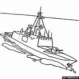 Coloring Pages Battleship Ship Drawing Military Frigate Navy Class Destroyer Boat Naval Fayette La Speedboat Sailboat Ww2 Getdrawings Battleships Boats sketch template