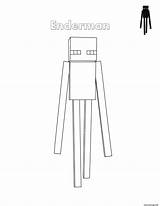 Enderman sketch template