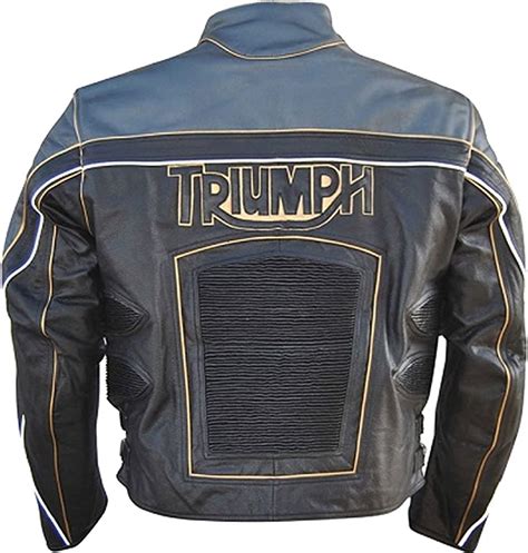 classyak mens custom triumph motorcycle real leather jacket