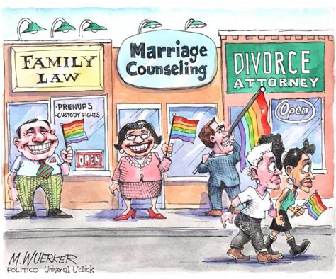 political cartoon on court rules for same sex marriage