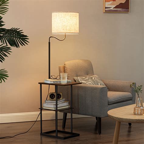 edishine floor lamp  table   bedside  table  lamp reading shelf floor lamp