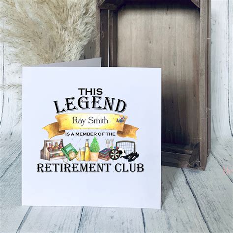 personalised retirement card   male retirement card etsy