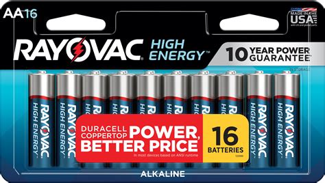 Rayovac High Energy Aa Batteries 16 Pack Double A Batteries