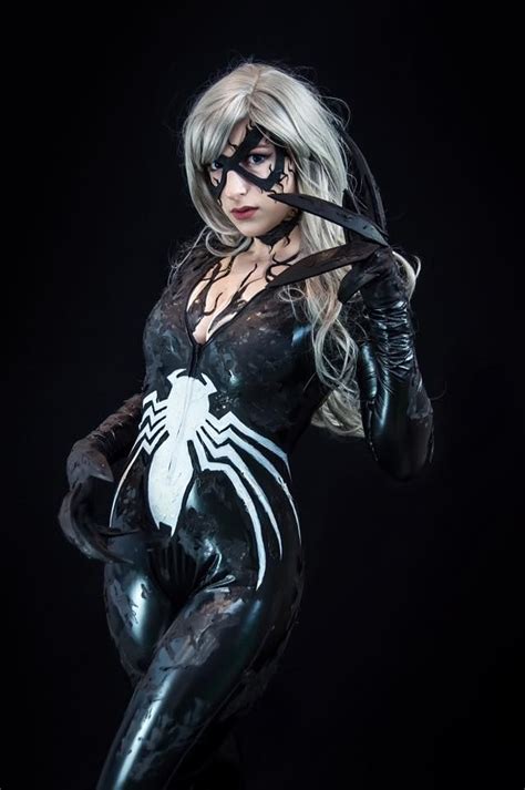 charli red black cat venom suit version cosplay