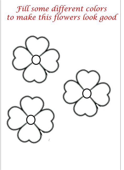 flower coloring printable page  kids
