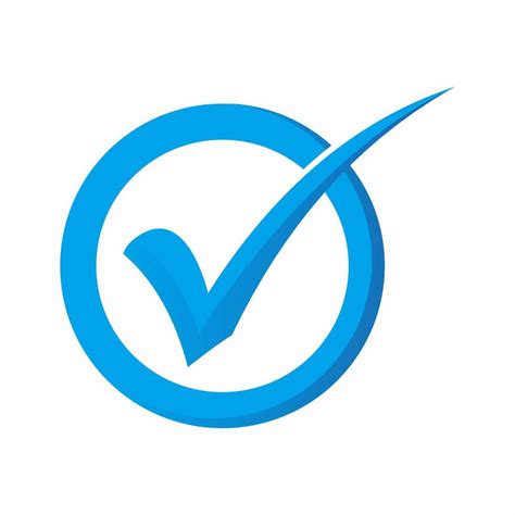 blue check mark symbol icon  vector art  vecteezy