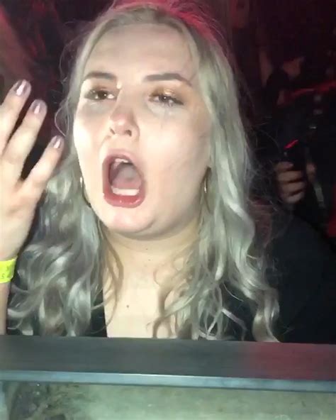 drunk girl tries to order shots at the dj booth disc jockey when