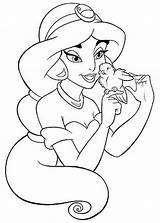 Jasmine Principessa Aladdin sketch template
