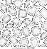Gem Emerald Coloring Pages Template Outline Background Jewels sketch template