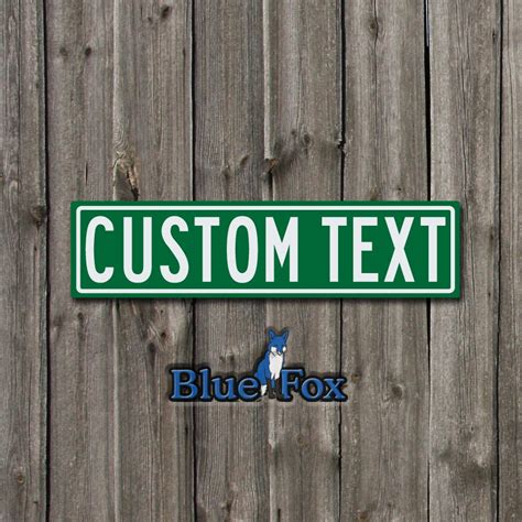 custom metal street sign personalized gift gift  bluefoxgraphics