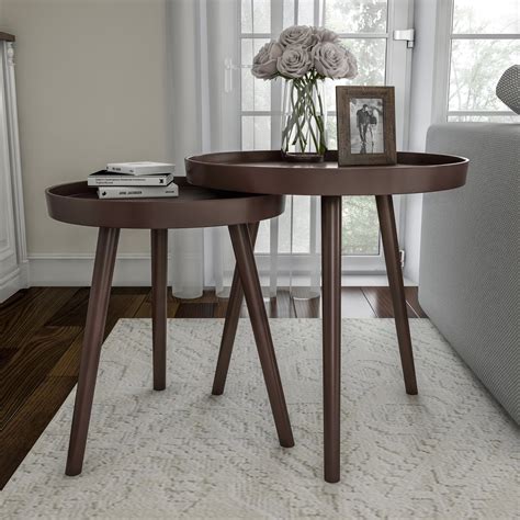 nesting  tables set    mid century modern accent table