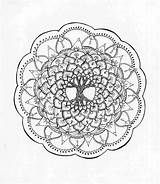 Mandala Zentangle Mandalas sketch template