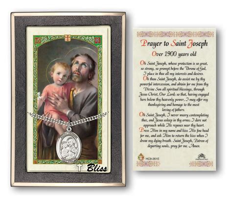 st joseph prayer card patron saint holy cards