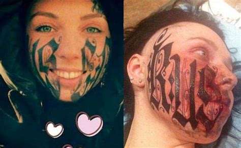 anorak news face tattoos the big collection of regretful ink