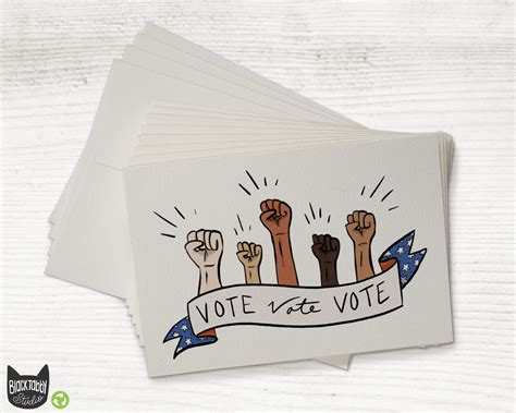vote vote vote greeting cards etsyde