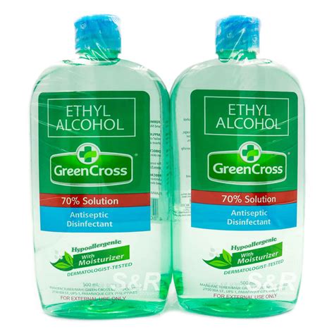 greencross  solution ethyl alcohol antiseptic disinfectant  bottles