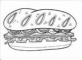 Sandwich Ham Picnic Sheets sketch template