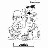 Justicia Valores Colorear Rayito sketch template