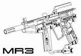 Spyder Mr3 Paintball Coloring Gun Pages Guns Manual Template Marker sketch template
