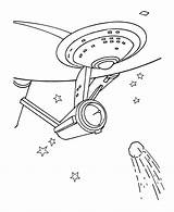 Starship Spock Kirk Activity sketch template