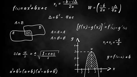 monochrome blackboard knowledge mathematics graph numbers science