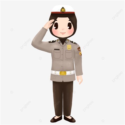 polisi wanita hijab indonesia lucu polwan jilbab polisi wanita png