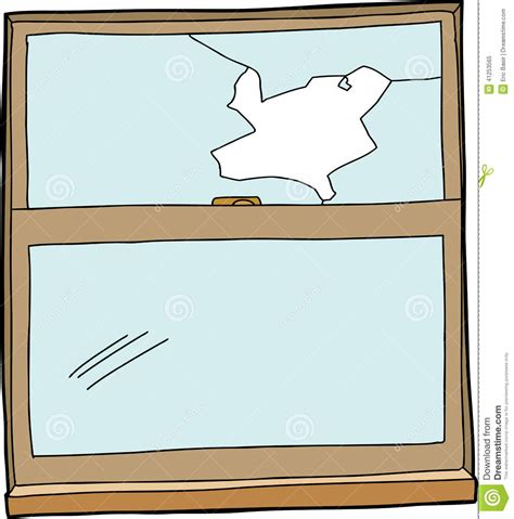 Broken Cartoon Window Stock Vector Image 41253565