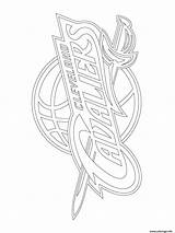 Cavaliers Cleveland Cavs Imprimé Fois Supercoloring Logotipo Descobre sketch template