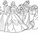 Princess Disney Pages Coloring Pdf Princesses Book Printable Print Colouring Getcolorings Color Colo Colorings sketch template