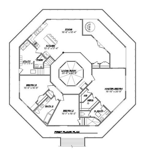 unique modern octagon style house plan   octagon