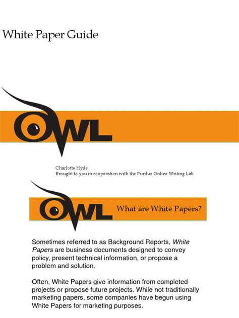 purdue owl white paper tutorial abstract summary technology