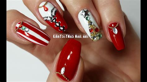 christmasnew years nails  nail art designs  holidays khrystynas nail art youtube