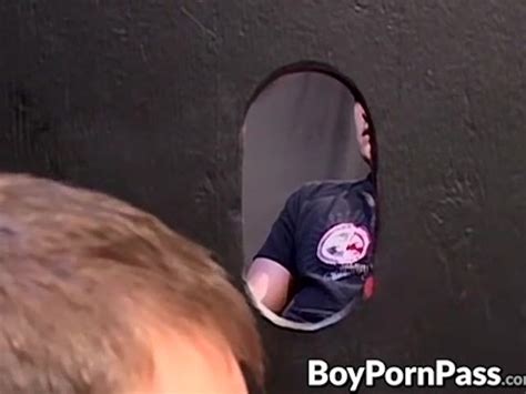 horny dudes jerking off their dicks in a glory hole
