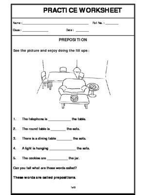 prepositions worksheets  class  google search preposition