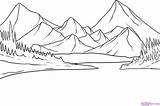 Landscape Drawing Coloring Choose Board Himalayas sketch template