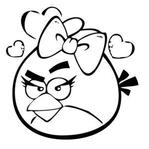 pink bird  angry bird coloring page kids play color bird coloring