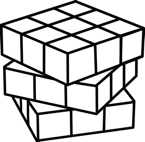 rubiks cube coloring pages  coloring pages  kids