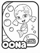 Bubble Guppies Coloring Oona Drawings Print Color sketch template