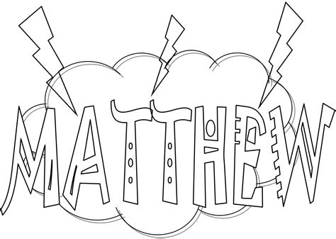 matthew   coloring page coloring pages