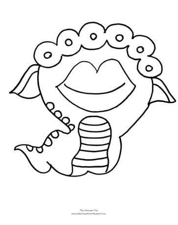 printable monster coloring pages everfreecoloringcom